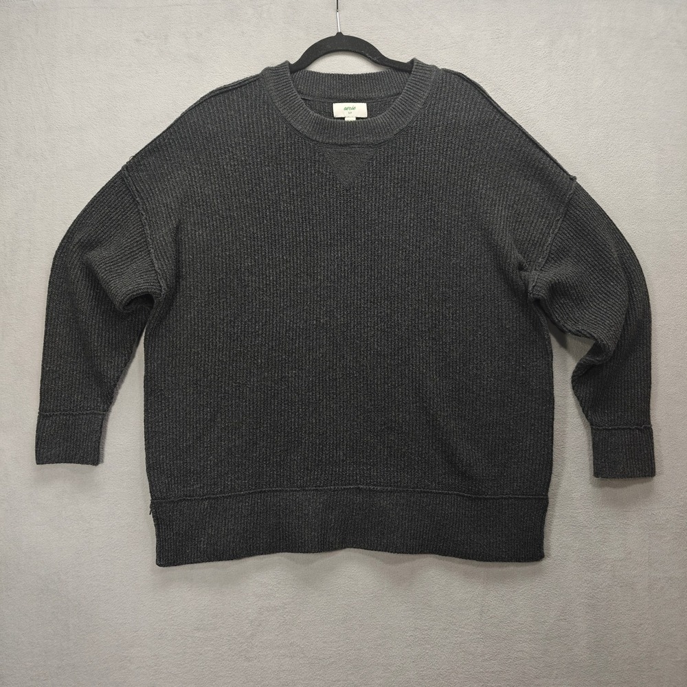 Aerie Oversized Sweater Womens Small Ribbed Knit Grunge Cozy Minimalist Preppy